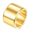 Europa y Estados Unidos venta caliente transfronteriza anillo grande simple de acero inoxidable 15MM anillo mate cepillado plano antiguo hombres