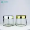 En Stock Tarro de Boca Ancha de 120g para Mascarilla Facial, Tarro de Vidrio Grande para Crema, Botella Vacía de Empaque Cosmético, Botella Reutilizable al por Mayor