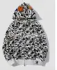 Comércio exterior transfronteiriço, marca da moda estilo japonês, design de cabeça de tubarão, multicolorido, estilo casual clássico, jaqueta aberta na frente