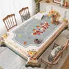 Mantel estilo étnico, impermeable, a prueba de aceite, lavable, resistente al calor, bordado de animales de dibujos animados, lujo ligero, mantel de comedor de alta gama