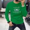 Sudadera Nueva de Manga Larga para Hombre de Lujo Ligero con Estampado Estéreo y Diamantes de Imitación Top de Cuello Redondo para Hombre Cálido y de Terciopelo Otoño e Invierno