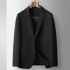Traje Casual para Hombre Otoño/Invierno 2025 Lujo Ligero Negocios Un Botón Color Sólido Blazer sin Planchar