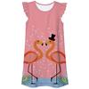 Comércio Exterior Transfronteiriço Impressão Digital 3D Mundo Animal Desenho Animado Roupas Femininas Camisola Solta Manga Voadora Roupas para Casa