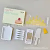 Set de Tenedor Cuchillo Plato Desechables para Pastel Envío Envuelto en Película Caja de Regalo para Fiesta de Cumpleaños Juego de Cinco Piezas Vajilla para Mesa de Pastel