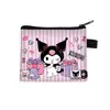 Nova Carteira de Moedas Desenho Animado Kuromi da Sanrio Moda Infantil Pequena Bolsa de Dinheiro Meninos e Meninas do Ensino Fundamental Bolsa de Armazenamento Fofa