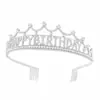 Cartas Transfronterizas Europeas y Americanas Feliz Cumpleaños Feliz Cumpleaños Corona de Aleación con Pedrería Tiara de Fiesta para Mujer