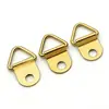 Gancho de Fixação Triangular Dourado de Tamanho Médio para Molduras de Quadros, Gancho para Ponto Cruz com Fio Dourado Grosso
