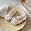 Sandalias Ligeras Estilo Chanel para Niñas, Nuevos Modelos de Primavera y Otoño con Lazo, Zapatos Versátiles de Moda y Tendencia Estilo Princesa Ins