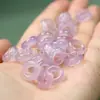 Anel de Pedra Natural Ágata Calcedônia Lichia Gelo Transparente Anel de Pulseira de Círculo de Jade com Contas DIY Acessório para Anel Brinco