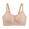 Busto grande se ve más pequeño soporte suave tipo gel ropa interior sin costuras realce elevador talla grande sin varillas sujetador para mujer anti-flacidez