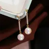 Accesorios DIY Plata de Ley S925 Pendientes de Perla Sencillos y de Moda Colgantes Montura Vacía Accesorios Aretes Hechos a Mano Montura de Plata 7-12