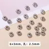 Acessórios de Joias Artesanais DIY de Liga Xizang Prata Martelada Contas Redondas Contas Soltas Espaçadores de Pulseira Anéis Redondos Pequenos Pingentes Venda por Atacado