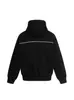 Sudadera Cardigan Retro Americano de Cuello Alto Medio con Capucha para Hombre y Mujer Otoño e Invierno Nueva Silueta Puntada Decorativa Estilo Perezoso Chaqueta con Cremallera
