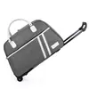 Bolsa con Ruedas, Bolsa Ligera Impermeable de Tela Oxford con Tirador, Bolsa Plegable para Viajes Cortos, Bolsa de Equipaje, Gran Capacidad, Se Puede Imprimir con Logo