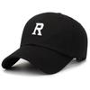 Boné de Baseball Verão Letra R Estilo Ins Versátil Mostra o Rosto Versão Coreana Chapéu de Sol para Exterior Chapéu Mesmo Estilo para Casal