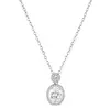 Collar Ovalado Estilo Coreano Huevo de Paloma para Mujer, Colgante Completo de Diamantes Morados, Cadena para Clavícula de Lujo Ligero de Nicho de Gama Alta, Venta al por Mayor