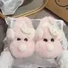 Pantuflas de algodón para mujer, sin cordones, suela gruesa, rata rata, lindas, peludas, estilo nuevo, otoño invierno, zapatos cálidos de pelo, cocina, hogar, 2026