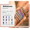 Anillo de Diamantes Personalizado de Colores Transfronterizo Europeo y Americano Lleno de Diamantes Anillo Apilable Anillo de Zirconia Piedra de Nacimiento Anillo de Nicho para Mujeres