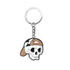 Chaveiro Personalizado de Caveira Borracha Macia de PVC Desenho Animado Chaveiro de Halloween Pingente de Bolsa Atacado Transfronteiriço em Estoque