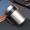 Taza Termo de Gran Capacidad para Hombres, Taza de Acero Inoxidable con Separación de Té y Agua, Taza de Té para Oficina, Regalo de Negocio con Impresión, Venta al por Mayor