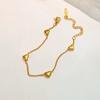 Pulsera de amor mini simple moda femenina combinable estilo coreano acero de titanio que no se desvanece diseño de nicho sentido cadena de corazón de durazno