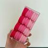 Cuerda para el Cabello Elástica de Color Caramelo para Niños Sin Daño al Cabello Banda para el Cabello de Cola de Caballo Alta Cuerda para Atar Banda Elástica Estudiante Estuche de Cuero