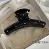 Pinza para el pelo de verano estilo ins con bloques de color para mujer, pasador lindo de lunares japoneses para niña, pinza de tiburón grande para recogidos.