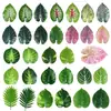 Plantas Verdes Artificiales de Venta Caliente Transfronteriza, Plantas en Maceta de 18 Hojas para Decoración de Escenas, Plantas Verdes Falsas para Paisajismo de Hoteles y Centros Comerciales