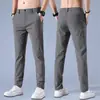 Pantalones Transfronterizos de Seda de Hielo para Hombre, Estilo Nuevo, Pantalones de Vestir Rectos Holgados, Pantalones Casuales de Verano Finos de Secado Rápido para Hombre
