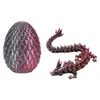 [Ventas Directas de Fábrica] Juguete Impreso en 3D Dragón de Cristal Completamente Articulado Móvil Dragón de Huevo Colorido Regalo Adornos Hechos a Mano