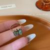 Anillo de Mariposa Retro Desgastado "Jardín del Reino Secreto" para Mujer Nicho Lujo Ligero Alta Gama Personalizado Nuevo Estilo 2024