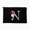 Bolsa de Cosméticos Personalizada com Zíper e Letra da Amazon, Estampa, Bolsa para Estudantes, Material Pu em Branco, Bolsa de Cosméticos Feminina