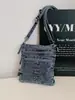 Bolso bandolera de mezclilla vintage nuevo para mujer, bolso de hombro simple y casual con almacenamiento multicapa, bolso tote moderno y versátil
