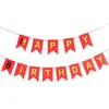16*20cm Bandeira de Letra Feliz Aniversário Rosa Banner Suprimentos para Decoração de Festa Essenciais para Festa de Aniversário