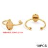 Soporte de anillo pulido de color acero inoxidable que retiene el color DIY Anillo Pinto anillo anillo cara del anillo horno oro incrustado perla soporte de anillo de apertura accesorios