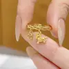 Anillo Abierto de Nuevo Estilo "El Dinero Llega al Instante", Joyería de Diseño Versátil de Gama Alta de Nicho, Accesorio de Moda de Nuevo Estilo Chino, Idea de Regalo