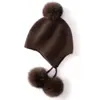 2026 Nuevos Gorros de Punto para Otoño e Invierno para Hombres y Mujeres, Gorros Cálidos y a Prueba de Frío con Pompón, Lindos Gorros Protectores para Orejas al por Mayor