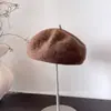 Boina Ligera de Lana para Mujer, Nuevo Estilo de Invierno, Sombrero de Artista Versátil, Elegante Tendencia de Sombrero Calabaza