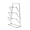 Estante para tapas de ollas 3 niveles acero inoxidable estante de almacenamiento montado en la pared estante de cocina estante de almacenamiento para encimera de cocina personalizado