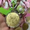 Llavero de Gato Chapado en Oro Colgante de Princesa Buena Suerte Dibujo Animado Gato Kt Cadena para Teléfono Bolso Tejido Venta al por Mayor