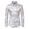 Código europeo transfronterizo comercio exterior Amazon tendencia moda masculina satín discoteca manga larga camisa