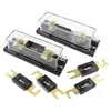 Portafusibles Automotriz Tipo Tornillo Grande 150A Cubierta Transparente Retardante de Llama Caja de Fusibles Anl Instalación Tipo Tornillo