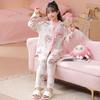 Nuevo Kimono Japonés de Primavera Pijama Infantil Manga Larga Cuello en V Cárdigan Dibujo Nube Algodón Ropa para el Hogar para Niños y Niñas