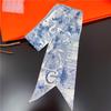 Pañuelo de seda con 26 letras para el pelo, elegante y súper bonito, estilo coreano, decorativo, para atar bolsos, para mujer, novedad de 2022