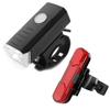 Kit de Luzes para Bicicleta Transfronteiriço: Luz Dianteira, Lanterna Traseira de Advertência, Kit LED à Prova d'Água USB, Universal para Bicicletas e Bicicletas de Montanha