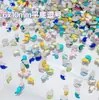 Nuevo Flash 6*10mm Fondo Plano Forma de Coma Cristal Vidrio Arte de Uñas Diamante Joyería para Uñas Portátil Venta al por Mayor