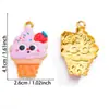 Colgante Lindo de Dibujos Animados de Comida Rápida Accesorios de Joyería de Aleación para Bricolaje Colgante Decorativo para Collar con Papas Fritas y Hamburguesa Llavero
