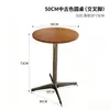 Conjunto de mesa e cadeiras de café estilo náutico, mesa de jantar comercial de madeira maciça para lojas de milk tea e sobremesas, mesa quadrada pequena simples