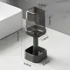 Portacepillos de Dientes Vertical para el Hogar Estante de Almacenamiento de Pasta de Dientes y Cepillo de Dientes Eléctrico para Dormitorio Taza para Cepillo de Dientes Organizador de Artículos de Baño