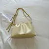 Bolsa Transversal Feminina Nova Verão 2026 com Cordão Plissada Ombro Único Texturizada para o Dia a Dia Cor Sólida Bolsa de Mão com Personalidade